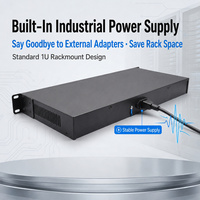 4CH Unidirectional4K60 HDMI Fiber Optic Extender 1U Rackmount KVM Audio 20KM SM Optical Video Converter untuk Penyiaran