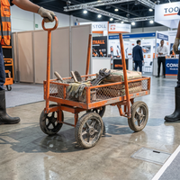 Roda Kastor Pameran 8 Inci 195mm Ban Karet Hub PP Beban 120kg Lubang 10mm untuk Troli Pameran Dagang dan Peralatan AV