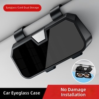 Boîte de rangement transfrontalière en plastique pour lunettes de voiture, organisateur de lunettes de soleil pour véhicule, support de lunettes pour pare-soleil de voiture, boîte de rangement pour cartes et documents, modèle