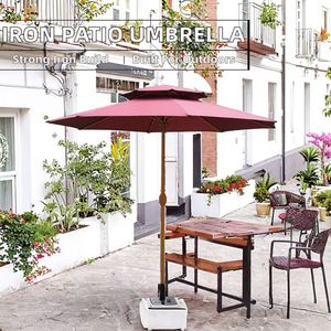 Modern Square Outdoor Iron Cantilever <b>Patio</b> Umbrella with Center-Pole for Restaurants Parks & Gardens-Custom Logo Option - Product Image 4