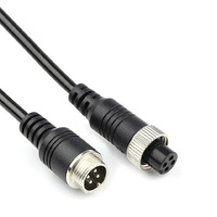 Câble d'extension enroulable M12 rétractable avec connecteurs mâle-femelle, adapté aux capteurs industriels et aux caméras de recul de camions