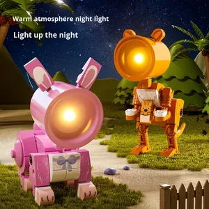 Fangcheng Fc8294 जानवरों प्रकृति थीम मिनी नाइट लाइट बिल्डिंग ब्लॉक मॉडल असेंबली ने बच्चों के पैमाने पर 1:8 - Product Image 4