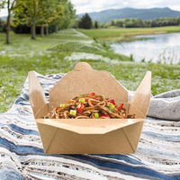 Maßgefertigte Recycelbare Einweg-Hartkartons Fast-Food-Verpackung Kraftpapier Matt Laminiert Snack- und Takeout-Box für Sushi
