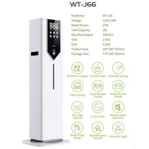 Humidificador ultrasónico de pie para suelo, UV difusor de luz, relleno superior, Control remoto táctil, capacidad de 10L, Hotel, uso doméstico, Plástico - Product Image 2