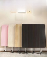 Table pliante carrée, table à manger pliable en deux, utilitaire, intérieur/extérieur, pour la maison