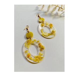 Nouveauté Boucles d'oreilles pendantes en résine faites à la main pour les occasions de mariage et de fête des femmes Boucles d'oreilles tendance personnalisables - Product Image 6