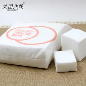 Almofadas de algodão branco de alta capacidade, tinta livre e absorvente para cuidados com a saúde e maquiagem e cuidados com a pele cosméticos