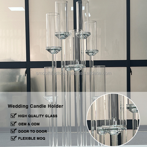 เชิงเทียนแก้วคริสตัล 8 หัว LEDA สำหรับตกแต่งโต๊ะงานแต่งงานและวันวาเลนไทน์ - Product Image 2