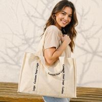 Sac fourre-tout en toile de coton écologique, sac fourre-tout avec logo personnalisé, recyclable et durable - Sac fourre-tout en toile de coton en gros