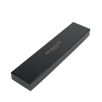 Boîte à crayons en carton rigide noir mat recyclable personnalisée, avec estampage à chaud en or, gaufrage, fermeture magnétique, cadeau