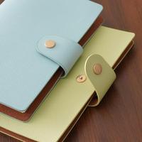 Carnet A5 à motif litchi en cuir de vachette double couche, à feuilles mobiles, avec reliure détachable, couleur personnalisable, cadeau personnalisé pour entreprise