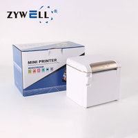 Impresora de Recibos Térmica ZYWELL ZY608 para Pedidos de Comida en Línea para Restaurantes, Salida Frontal de 80 mm