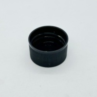 Bouchons à vis en plastique PP nervurés 28mm 410, bouchons à vis continus pour contenants chimiques, en stock, noir