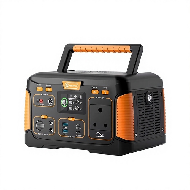 For Smart Mini 500W Solar Panel Lithium Ion Portable Power Station with Wireless Charging and Flashlight