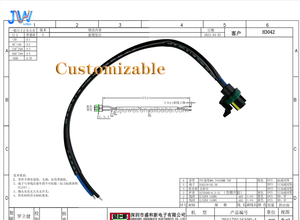 Jiuwei工場缶詰銅自動車エアブロワーファンモーターケーブルアセンブリPVCハーネスIP67電子機械用エンジン - Product Image 3