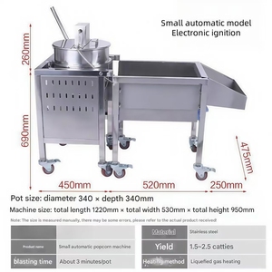 Máquina de Palomitas de Maíz Eléctrica con Varilla Mezcladora y <span class=keywords><strong>Olla</strong></span> para Tiendas Minoristas y Puestos de Comida - Product Image 3