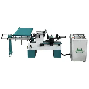 Automatic feeding loading unloading turning cutting off mini cnc woodworking turning lathe cnc wood lathe