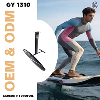 Kit de Wingfoil pour débutants GY1310 Hydrofoil Kitesurfing Pumpfoil Aluminium Carbone 2100cm² Écologique Noir pour Sports Nautiques