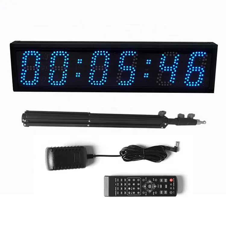 LED Training Clock Countdown Double Sided Stopwatch 6 Digit Led Outdoor Race Timing Clock