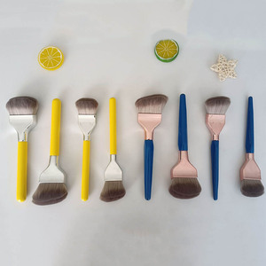 OEM Custom Face <strong>Makeup</strong> <strong>Brushes</strong> Large Slanted Rounded Double Dome <strong>Blender</strong> Flat <strong>Brush</strong> Synthetic Hair Plastic Handle Concealer - Product Image 6