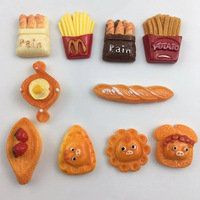 Frites chips cabochon en résine breloques pour pince à cheveux collier porte-clés fabrication de bijoux accessoires de bricolage