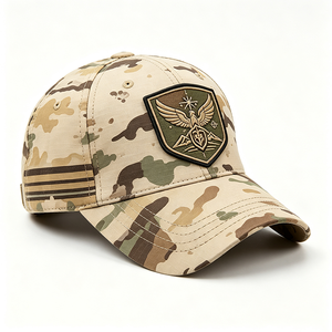 Casquette de baseball tactique sportive personnalisée en tissu Ripstop avec logo patch, design lettre, pour opérateur, chasse en extérieur, camouflage, OEM - Product Image 5
