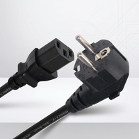 Câble d'alimentation de remplacement homologué VDE 16A 250V 3G 1,5 mm² avec prise EU vers IEC C13