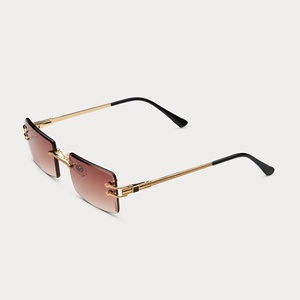 LMAMBA Nuovi <span class=keywords><strong>Occhiali</strong></span> da <span class=keywords><strong>Sole</strong></span> Unisex Retrò Rettangolari 2026 con Gradiente, Logo Personalizzato, Montatura in Metallo Senza Bordi per <span class=keywords><strong>Uomo</strong></span> e Donna - Product Image 1