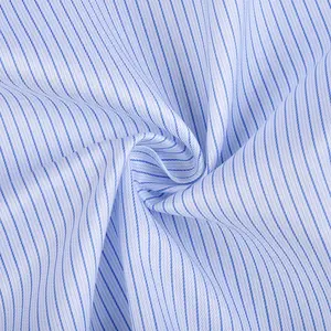 151stock viola blu strisce bianche jacquard filato liquido tinto 100% cotone formale camicia tessuto per gli uomini