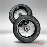 Kit de roues de conversion Supermoto avant et arrière avec pneu semi-slick 90/90-12 pour moto tout-terrain Surron Light Bee, jante large, amélioration de marché secondaire