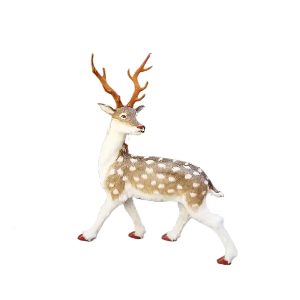 Cerf Sika de Noël réaliste extérieur intérieur Noël Shopping magasin décoration ELK Sika cerf ornement