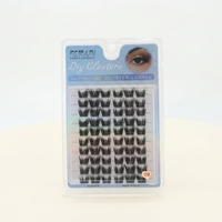 Faux cils synthétiques faits main en forme de tournesol pour débutants, INVISI-LASH, 10 rangées, fabriqués en Chine, vente en gros, marque personnalisée