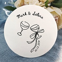 Sous-verres en carton personnalisables imprimables pour boissons, super absorbants, carrés ou ronds, en papier, très populaires