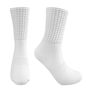 Custom white nylon irish dancing poodle socks for kids girl