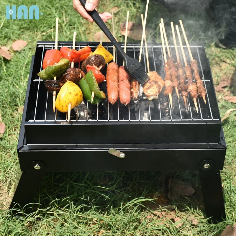 Foldable Hibachi Portable X Shape Bbq Grill For Camping Outdoor