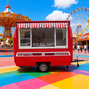 Remorque de vente mobile ronde de 2,2 m pour glaces, boissons, jus, snacks, café, idéale pour la vente de nourriture de rue - Product Image 2