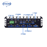 Intel generasi 11/11 Core I3/i5/i7 kotak PC Industri tanpa kipas DDR4 Win10 Linux J4125 CPU Android Panel lebar Drive dalam stok