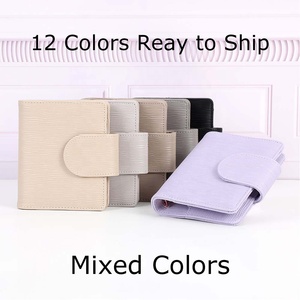 9 couleurs A7 Saffiano Epi cuir Deluxe <span class=keywords><strong>Rose</strong></span> <span class=keywords><strong>Gold</strong></span> Ring Budget Binder Fly Leaf Loose-leaf Money Organizer Wallet Office Supplies - Product Image 2