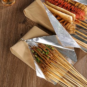 ถุงกระดาษคราฟท์สำหรับบรรจุภัณฑ์อาหารร้อน <span class=keywords><strong>ไก่</strong></span>ย่าง อาหารนำกลับบ้าน คุณสมบัติกันไขมัน บุด้วยอลูมิเนียมฟอยล์สีน้ำตาล ขายส่ง - Product Image 2