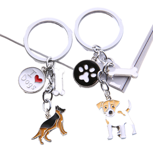Llavero Metálico Transfronterizo con Colgante de Perro <span class=keywords><strong>Jack</strong></span> Shepherd, Hueso de Corazón, Cachorro - Product Image 1