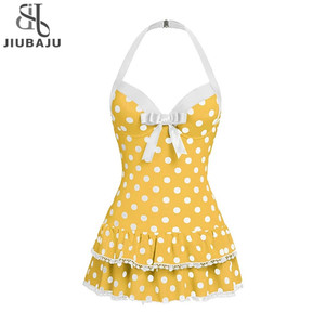 Robe Halter à Pois avec Dentelle pour Femme – Sexy, Dos Nu, Nœud, Coupe Ajustée, Douce et Élégante, Mini-Robe - Product Image 1