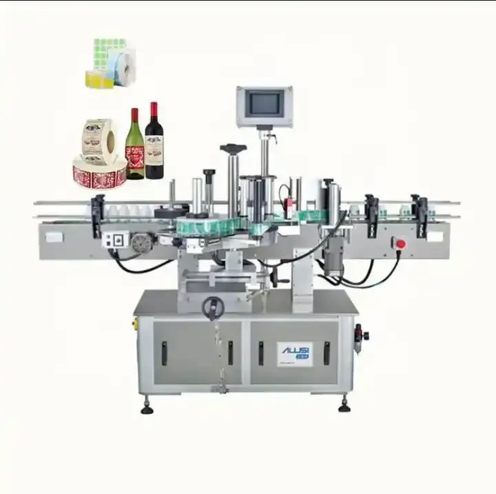 Machine manuelle entièrement automatique d'étiquettes d'impression d'autocollants pour bouteilles rondes en verre d'eau
