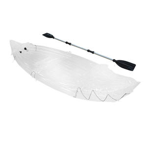 Kayak gonflable transparent 3,1-4m pour une personne, bateau de pêche et de loisirs avec pagaie, unisexe, PVC 40 Silk - Product Image 1