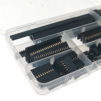 Connecteur femelle à une rangée, boîtier 2,54 mm, kit combiné pour carte, 120 pièces, 4/6/8/10/12/16/20/40 broches
