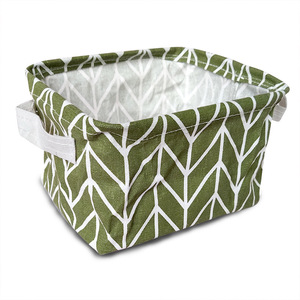 Clothing Organizer Square Storage Basket Cotton Linen Fabric Foldable <b>Wardrobe</b> Storage <b>Box</b> Multiple Patterns - Product Image 5