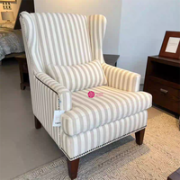 Yicheng Beauty Amerikanischer Landhausstil Einzelsitzer-Sessel mit Rückenlehne im Traditionellen Stoffdesign für Wohnzimmer, Arbeitszimmer und Loungebereiche