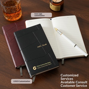 Carnet A5 vintage en similicuir patchwork avec couverture à coutures apparentes, journal de poche A6 avec marque-page en ruban pour les professionnels - Product Image 3