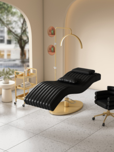 เตียงเสริมความงามสแตนเลสแบบ S รุ่นใหม่ เตียงต่อขนตาแบบ Ergonomic เตียงนวดสปา เตียงทำความสะอาดหูและเตียงสัก - Product Image 2