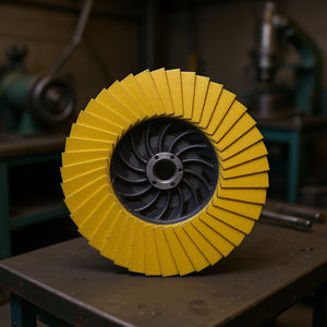 TTAKE Yellow Ceramic Flap <b>Disc</b> 115x22 Mm Nylon Backing For Grinding Wheels - Product Image 3