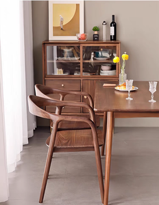 卸売 人気 新デザイン おしゃれな北欧風 無垢材 ダイニングルーム レストラン用家具 ダイニングチェア - Product Image 6